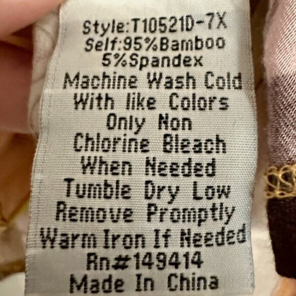 Johnny Was ECHO‎ FAVORITE Long Sleeve V-Neck Swing TEE 1X - Picture 5 of 8